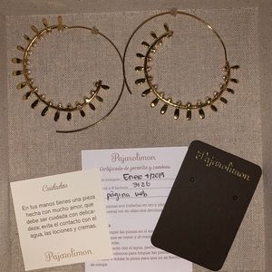 Beautiful Colombian Hoop Earrings by Pajaro Limon